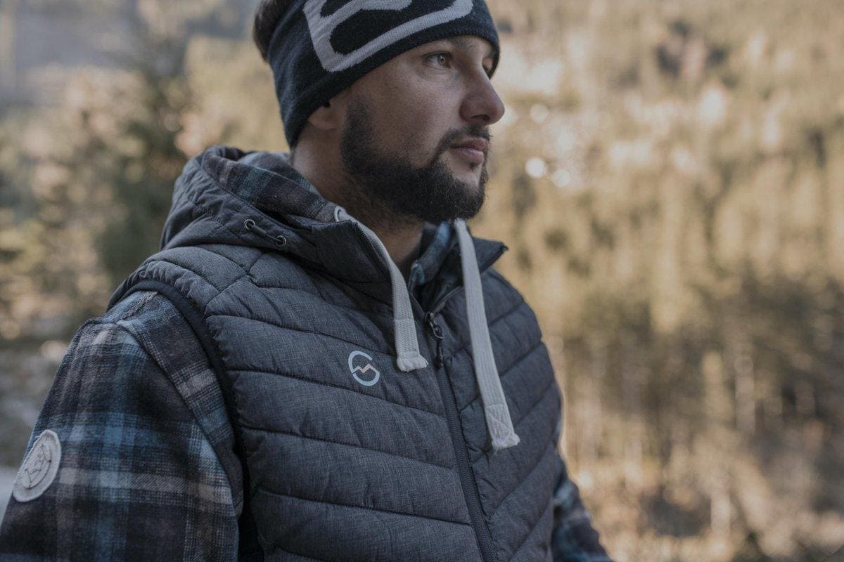 Gløde Elektrische Verwarmde Bodywarmer Heren Grijs - Gløde