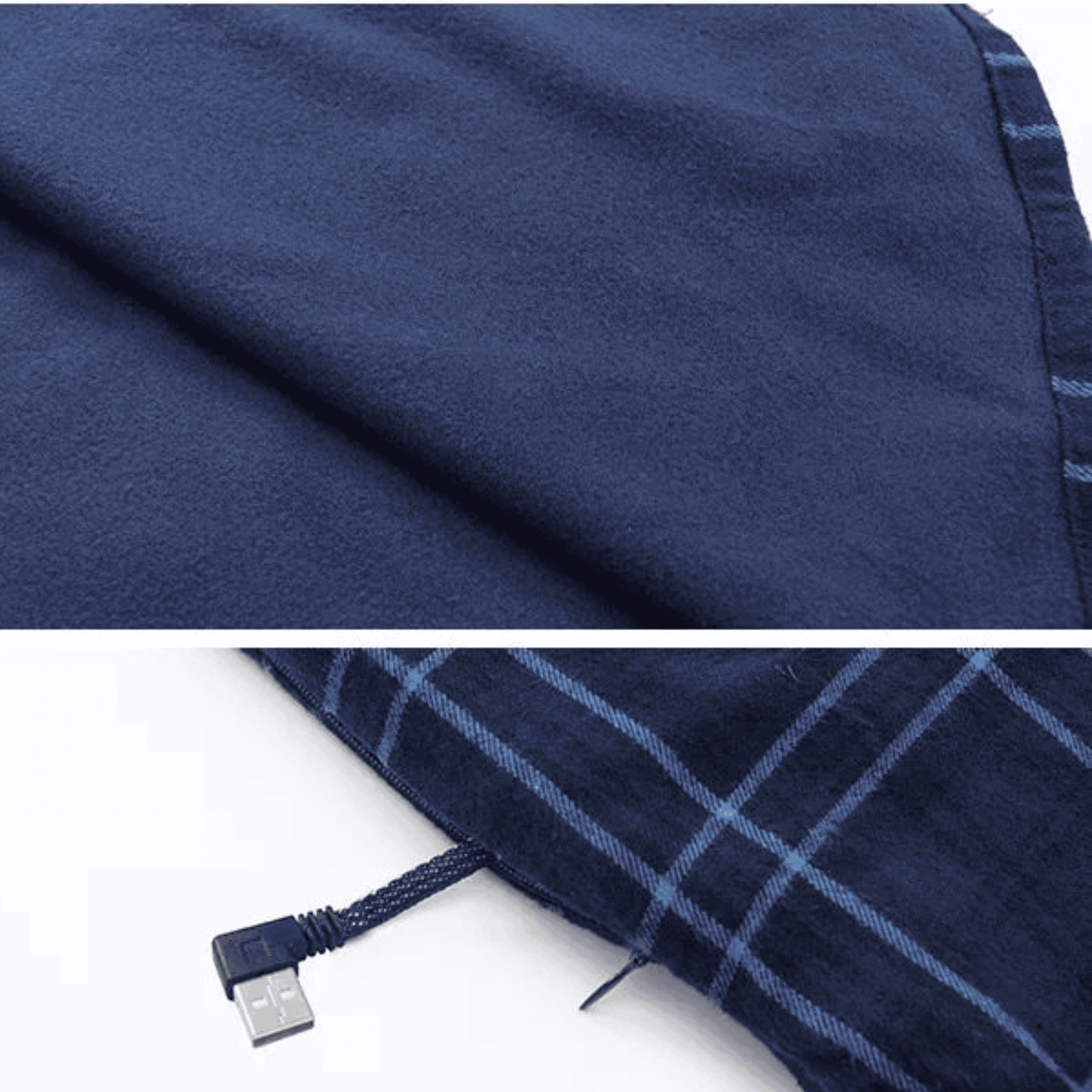 Shirt met elektrische verwarming donkerblauw