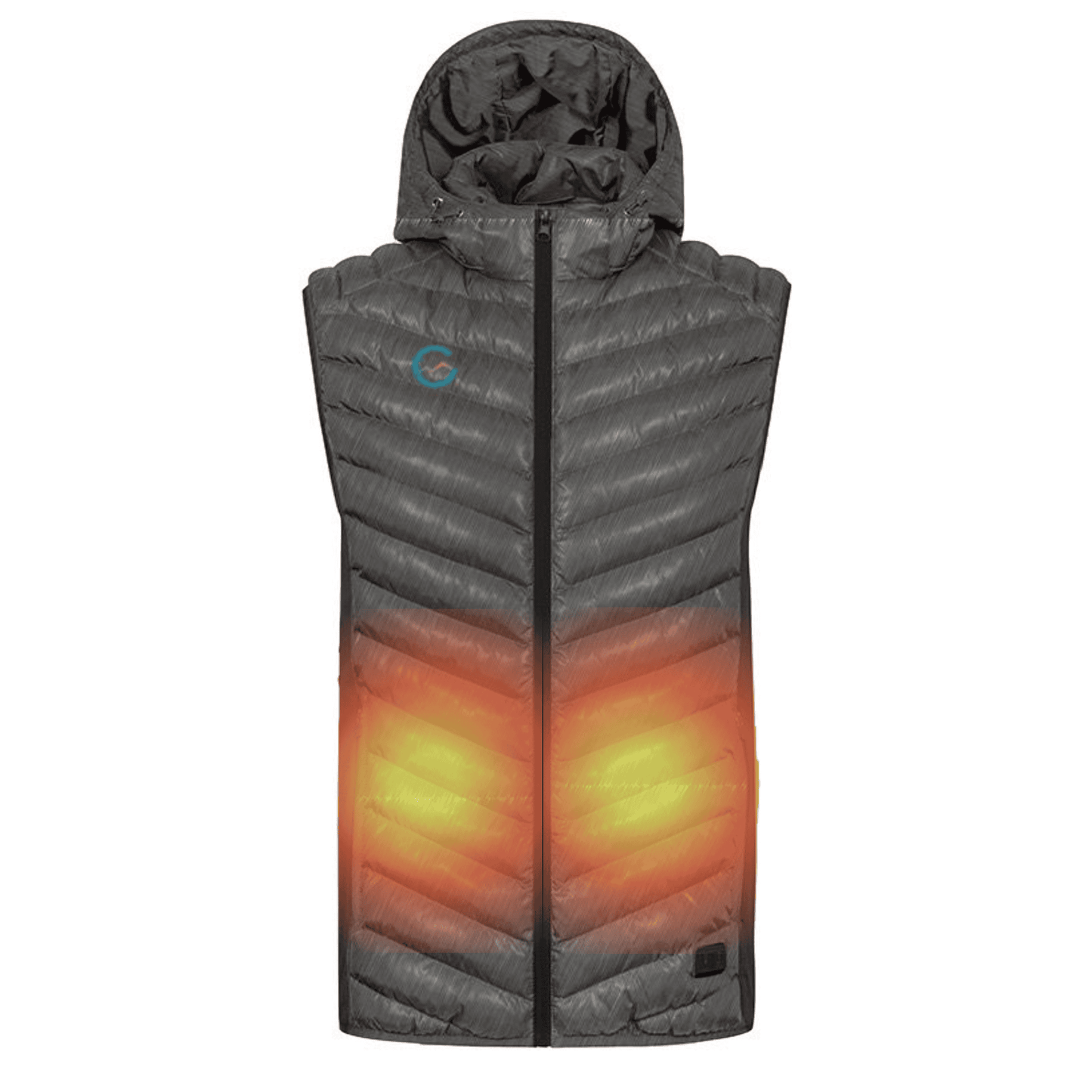Elektrisch verwarmde heren bodywarmer grijs