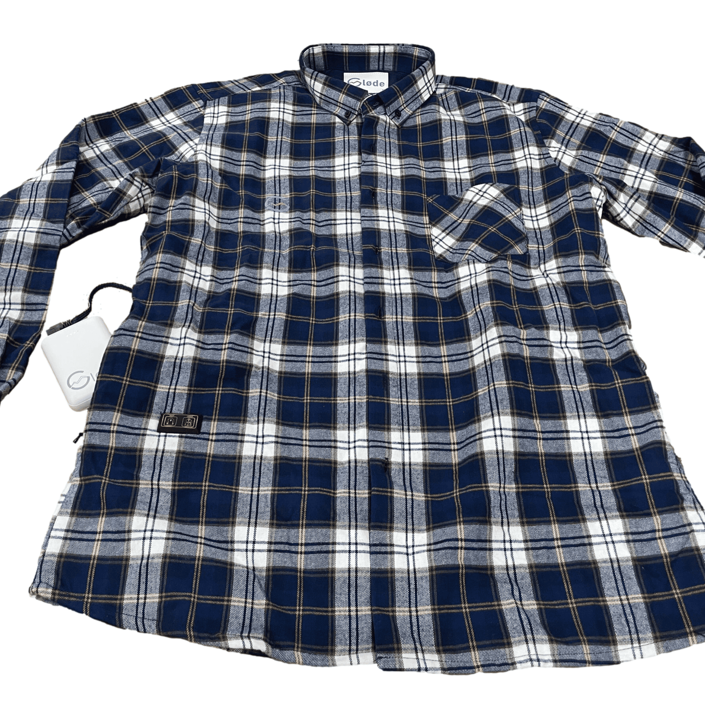 Varmø Verwarmd Heren Shirt Gløde Blauw/Wit