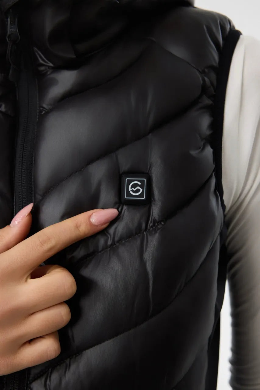 Bedieningsknop van de Høgge² verwarmde bodywarmer