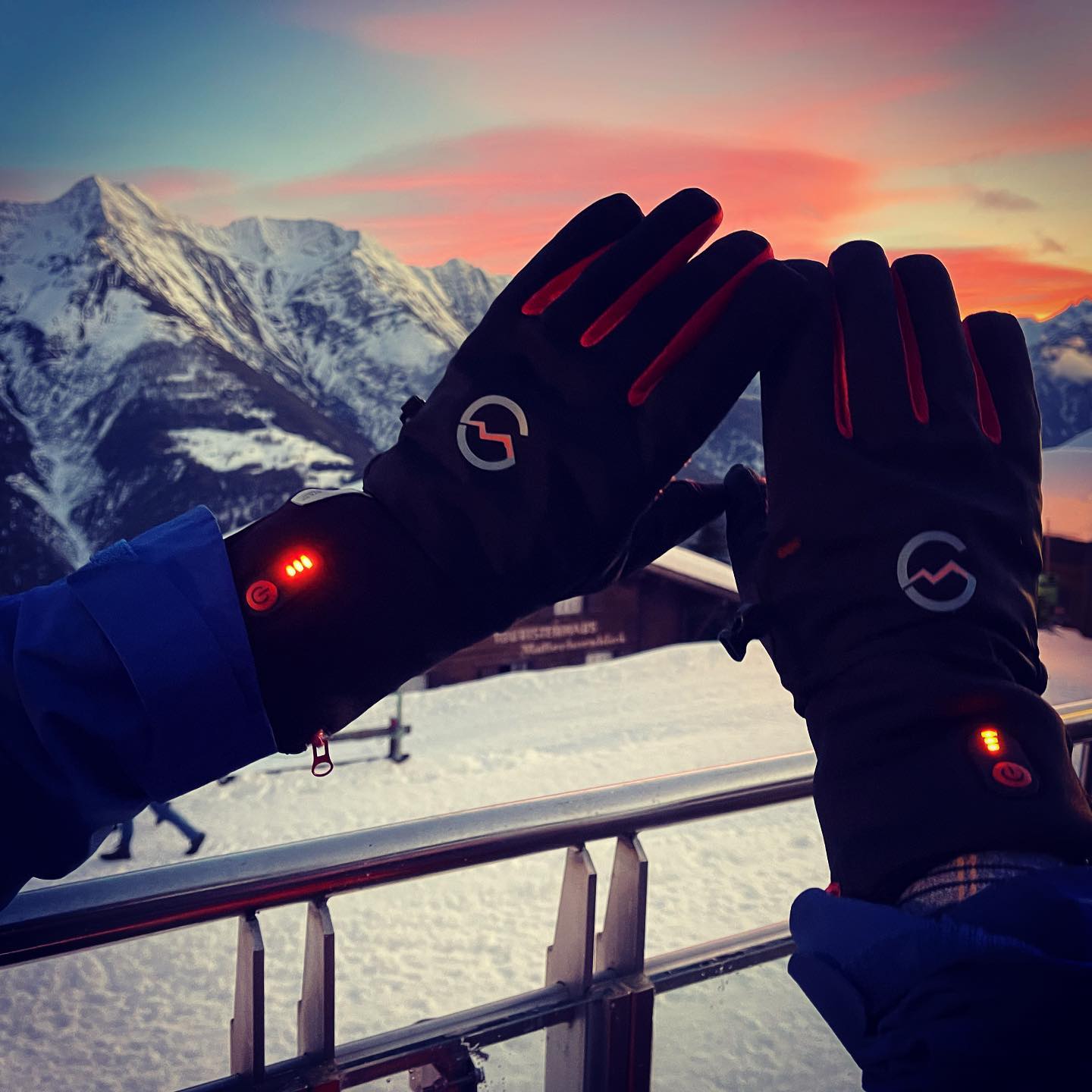 Verwarmde handschoenen skiërs 