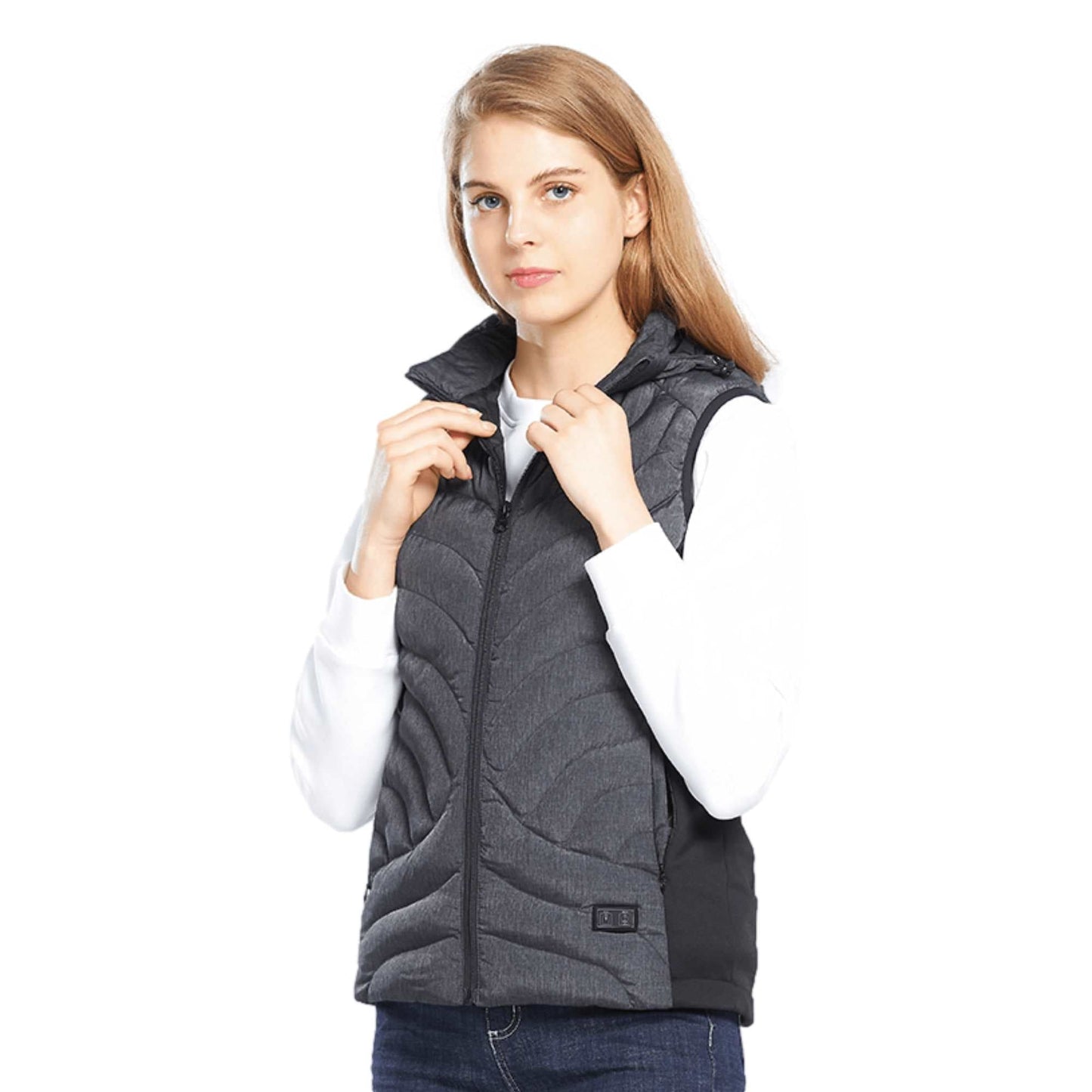 Gløde Elektrische Verwarmde Bodywarmer Dames Grijs - Gløde 